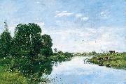Eugene Boudin The River Touques at Saint Arnoult France oil painting artist